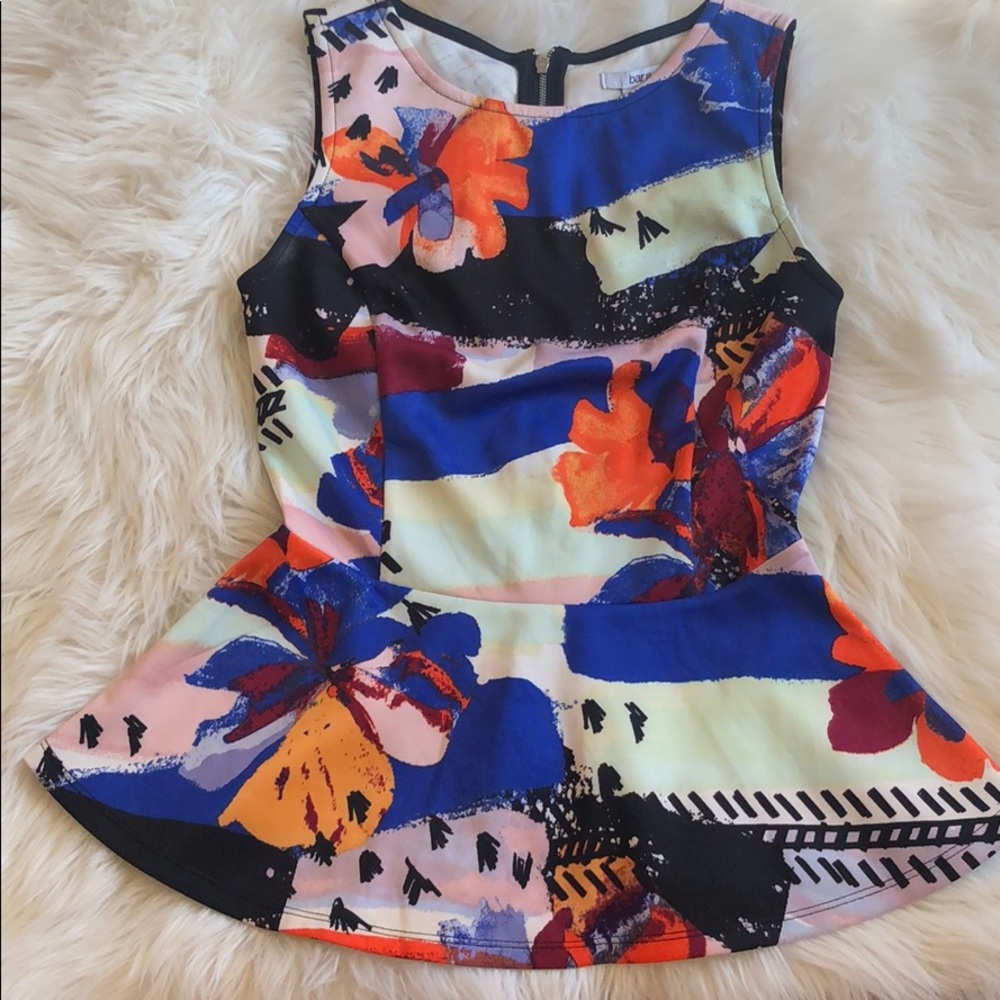 Bar III Peplum Top